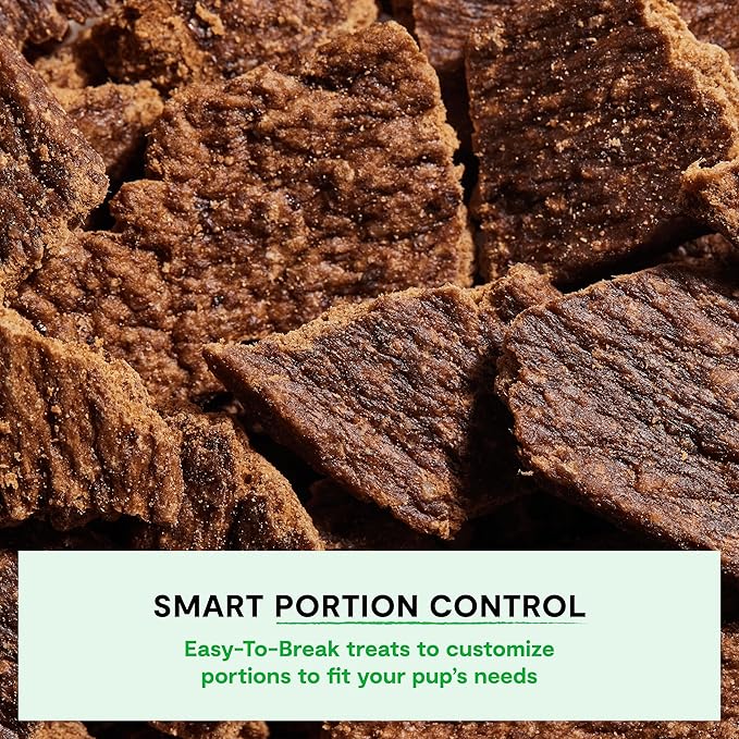 Open Farm, Dehydrated Dog Treats, High Protein & Low Carbohydrate Dog Snacks, Chewy Texture, Made with Ethically & Sustainably Sourced Ingredients, Grass-Fed Beef Recipe, 4.5oz Pouch