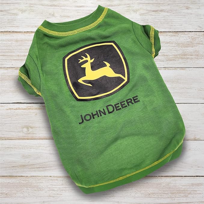 Pets First John Deere Dog T-Shirt, Small. Warm Pet Clothing for Pets, Dogs, Cats, Puppies, Kittens. Soft, Comfortable, Durable Pet Shirt. Best Dog Shirt Jacket Polo Costume