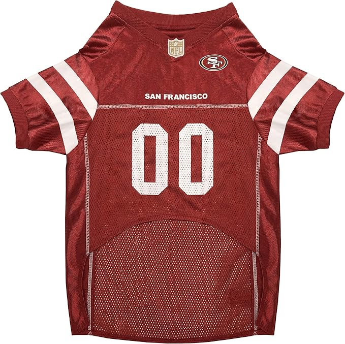 Pets First San Francisco 49ers Dog Jersey, Size Large. Best Football Jersey Costume for Dogs