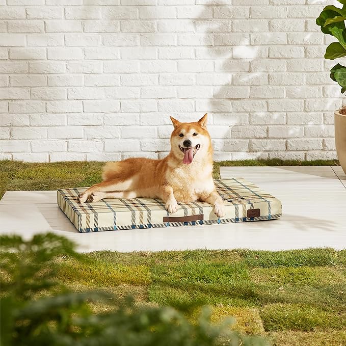 Bedsure Large Dog Bed for Crate - Orthopedic Waterproof Puppy Beds with Removable Washable Cover, Egg Crate Foam Pet Mat, Suitable for Pet Up to 50 lbs