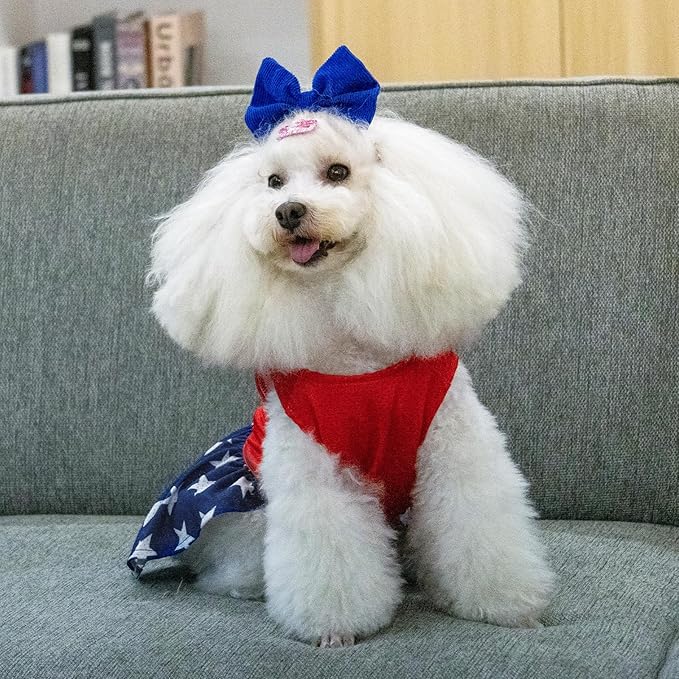 CuteBone Dog Mesh Dress Puppy Sundress Pet Outfit Summer Fashion for Small Dogs Girl Cat Clothes BF26M-D