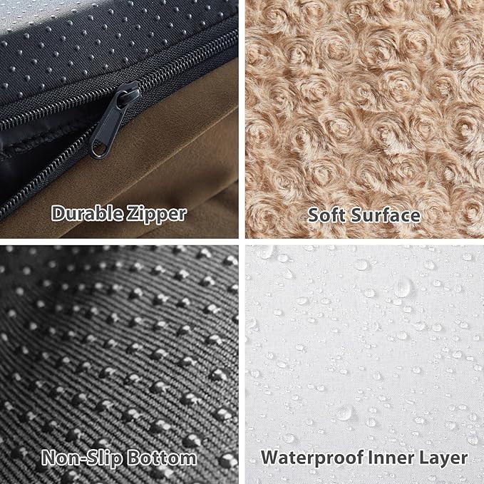 BFPETHOME Orthopedic Dog Bed for Extra Large Dogs-Big Waterproof Sofa Dog Bed with Removable Washable Cover, Large Pet Bed with Waterproof Lining and Nonskid Bottom,Pet Bed for Large Dogs, Grey