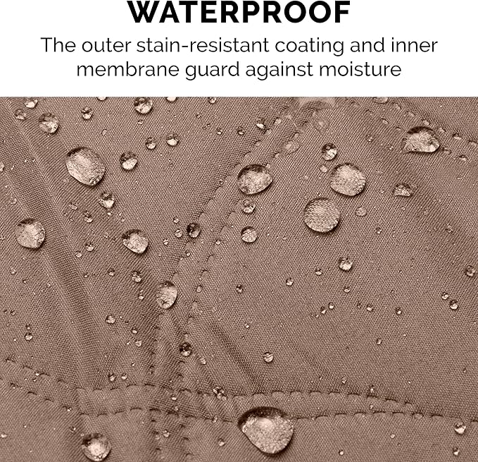 Furhaven Waterproof & Non-Slip Full Size Mattress Cover Protector for Dogs & Cats, Washable, For Beds, Couches, & Car Seats - Quilted Twill Blanket Mattress Cover - Brownstone, Medium/Full Size