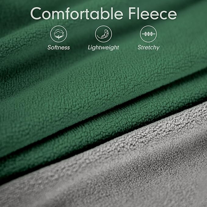 cyeollo 2 Pack Dog Sweaters Stretchy Fleece Sweatshirt with Reflective Stripe Pullover Stretchable Sweater Dog Clothes for Small Puppy Dogs Cats Size S Green & Grey