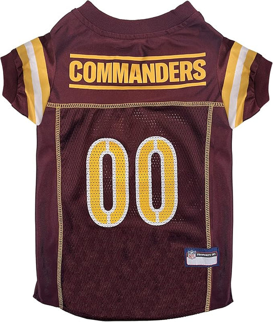 Pets First NFL Washington Commanders Dog Jersey, Size Large. Best Football Jersey Costume for Dogs & Cats. Licensed Jersey Shirt