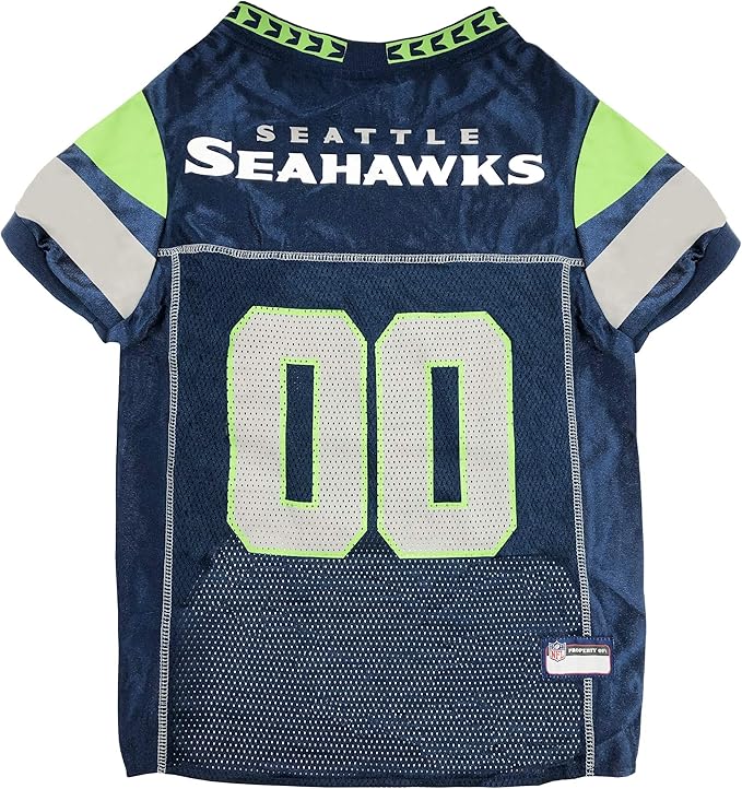 Pets First Seattle Seahawks NFL Dog Jersey, Size Large - Best Dog & Cat Football Jersey Costume