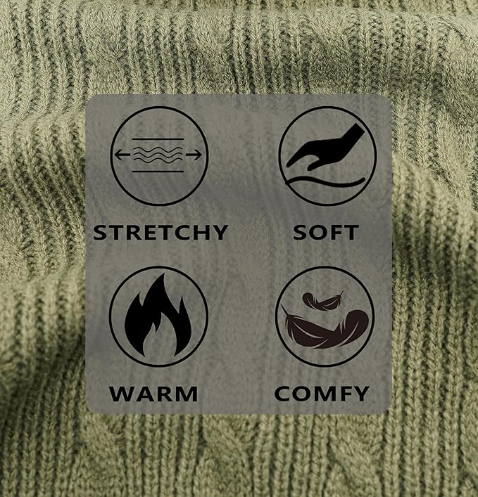 Turtleneck Dog Sweaters Dog Clothes for Small Dogs Dog Knitted Warm Sweater Puppy Cold Weather Clothes Small Dog Pullover Sweater Fall Winter Doggie Outfits Cat Apparel (Green, Large)
