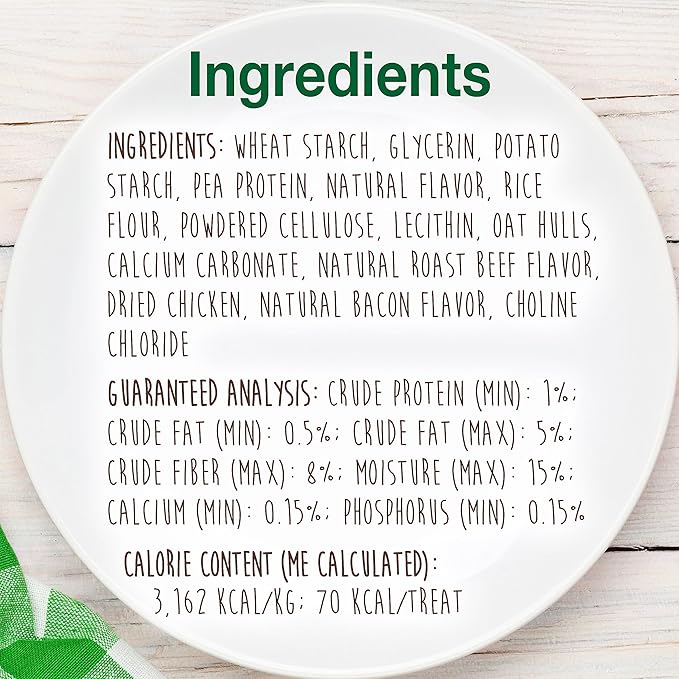 Nylabone Healthy Edibles Natural Dog Chews Long Lasting Roast Beef Flavor Treats for Dogs, X-Small/Petite (2 Count) (Pack of 2)