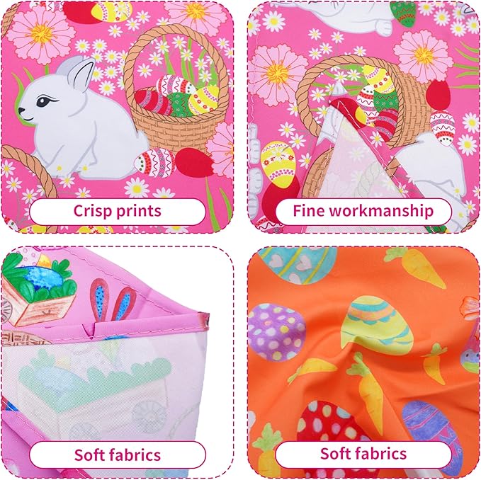 10PCS Easter Dog Bandanas for Small XS Dogs Doggy Puppy Cats Triangle Bibs Scarves Boys and Girls Grooming Accessories