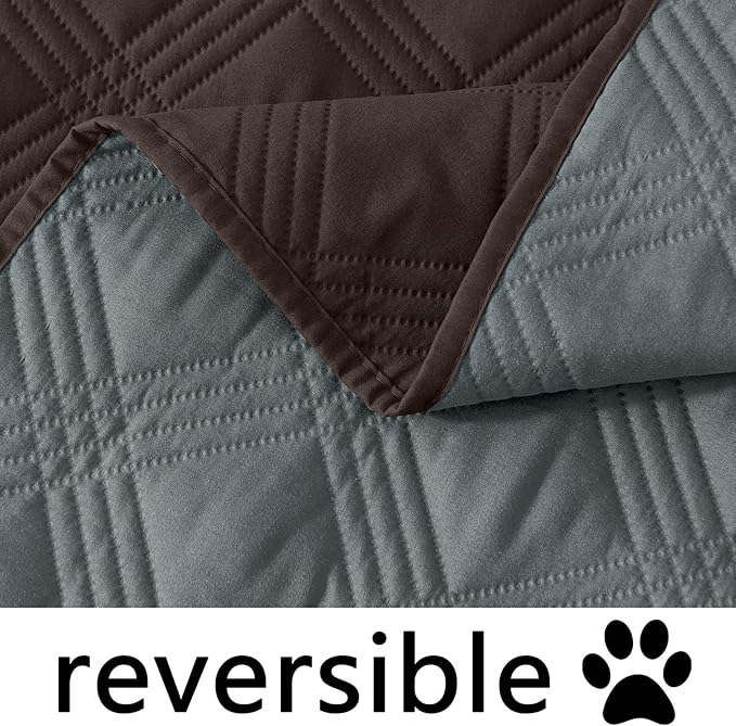 hyha Waterproof Dog Blanket, Reversible Pet Bed Blanket, Soft Sofa Couch Cover for Dogs Washable, Waterproof Pet Couch Covers for Sofa Puppy Cats Furniture Protector(30"x70", Chocolate/Dark Grey)