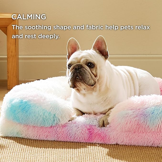 Bedsure Orthopedic Dog Bed for Medium Dogs - Calming Waterproof Dog Sofa Beds Medium, Supportive Foam Pet Couch Bed with Removable Washable Cover, Waterproof Lining and Nonskid Bottom, Multi Color