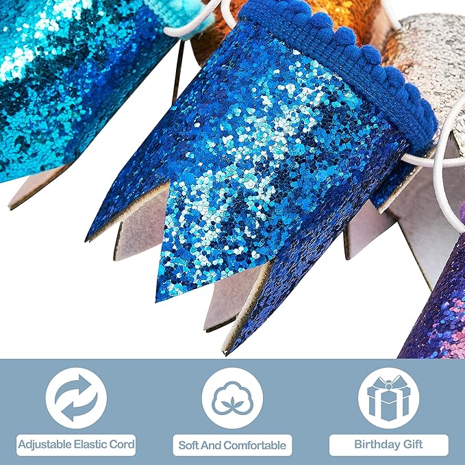 PET SHOW 10 Pack Mini Small Dog Crown Hat Dog Birthday Party Hats Adjustable Headband Hats Cat Rabbit Hats for Holiday Wedding Puppies Kittens Costume Accessories