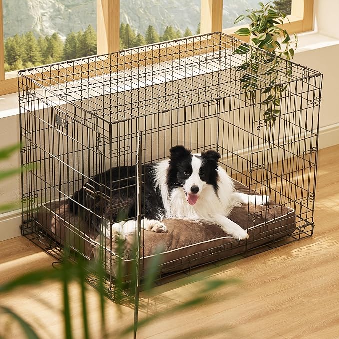 Bedsure Waterproof Dog Beds for Large Dogs - 4 Inch Thicken Up to 80lbs Pet Mat Pillows with Removable Washable Cover, Nuthatch