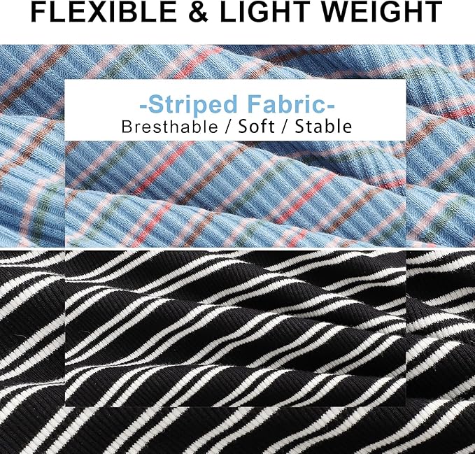 2Pack Dog Shirts for Small Dogs Girl Boy Striped Dog Shirt Vest Soft Stretchy Puppy Clothes Sleeveless Colorful Sweatshirt Small Puppy Outfit for Chihuahua Yorkie, Black+Blue, L