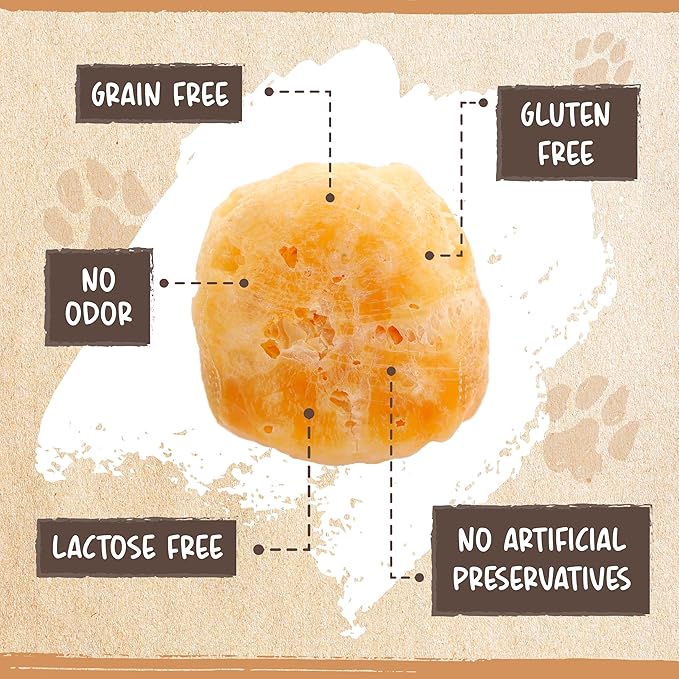 Mighty Paw Yak Cheese Puffs for Dogs - All-Natural Pet Treats for All Sized Breeds - Odorless Limited-Ingredient Chews for Puppies & Power-Chewers - Rich in Protein and Calcium - Easy to Chew (8 oz.)