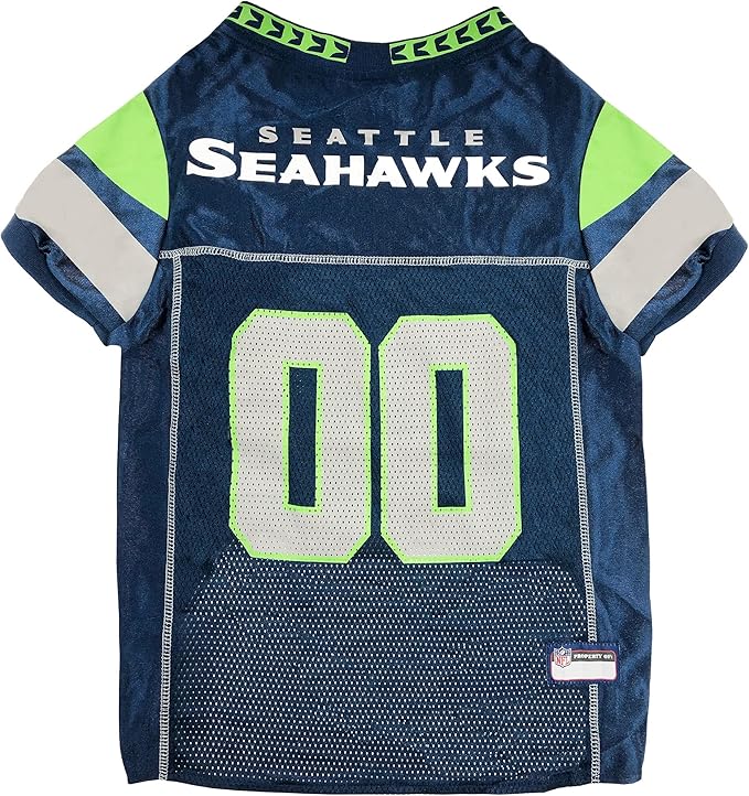 Pets First NFL Seattle Seahawks Dog Jersey, Size Medium. Best Football Jersey Costume for Dogs & Cats. Licensed Jersey Shirt