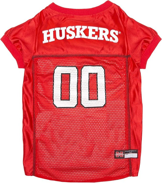 Pets First NCAA College Nebraska Cornhuskers Mesh Jersey for DOGS & CATS, XX-Large. Licensed Dog Jersey with your Favorite Football/Basketball College Team