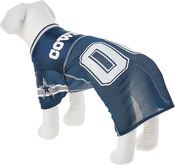 Pets First NFL Dallas Cowboys Dog Jersey, Size Large. Best Football Jersey Costume for Dogs & Cats. Licensed Jersey Shirt