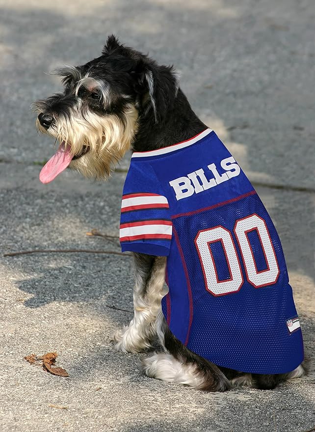 Pets First NFL Buffalo Bills Dog Jersey, Size Small. Best Football Jersey Costume for Dogs & Cats. Licensed Jersey Shirt