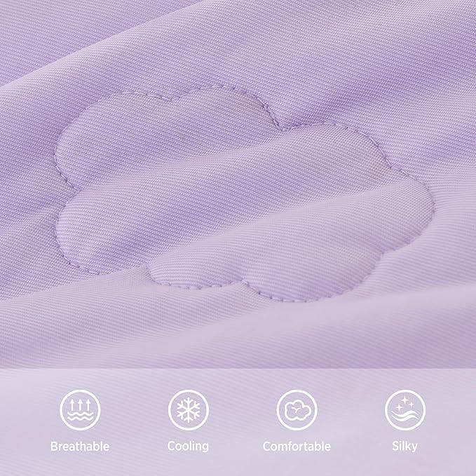 Lesure Premium Cooling Dog Blankets for Bed - Washable Dog Cooling Throw Blanket with Q-MAX>0.4，Durable Self Cooling Pet Mat, Soft Cooling Summer Blanket for Hot Weather, Purple, 60x80