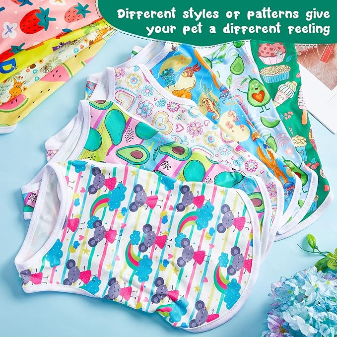 Saintrygo 10 Pcs Lovely Puppy Shirts Print Dog Clothes Breathable Pet Cartoon Dog Shirt Clothes Sweatshirt for Puppy Cat(Large)
