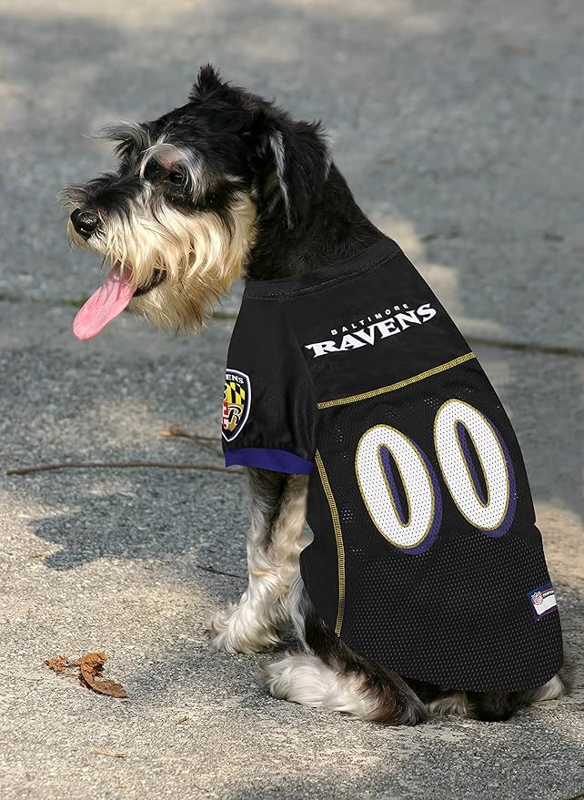 Pets First NFL Baltimore Ravens Dog Jersey, Size X-Large. Best Football Jersey Costume for Dogs & Cats. Licensed Jersey Shirt