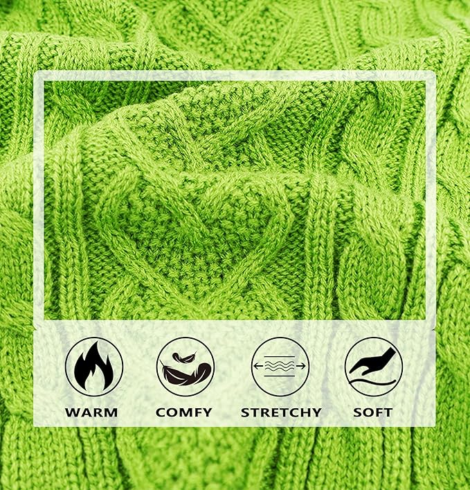 Dog Sweaters Dog Clothes for Small Dogs Dog Knitted Warm Sweater Turtleneck Puppy Clothes Small Dog Pullover Sweater Fall Winter Cat Apparel (Green, Large)