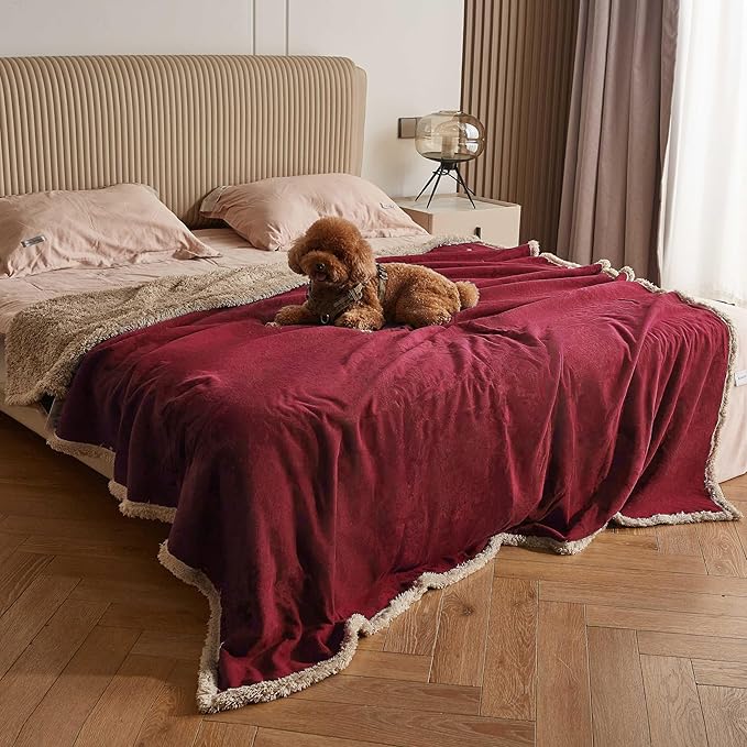 Kritter Planet Large Waterproof Bed Blanket for Intimacy, King Size Love Couples Bed Cover Leakproof, Reversible Protector Furniture Couch Cover for Dogs Pets, Washable, Stain Proof, Hair Resistant