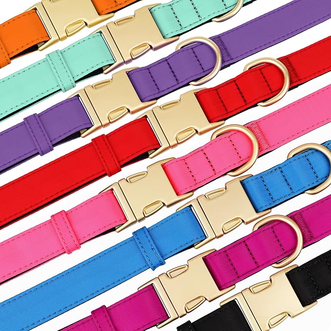 Didog Soft Padded Dog Collars for Medium Dogs, Waterproof and Durable Pet Collar with Quick Release Buckle, Light and Breathable for Daily Walking,M(Neck:13-20")