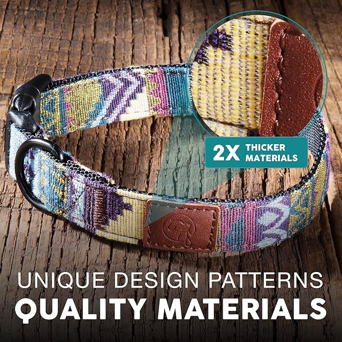 Embark Adventure Dog Collar – Stylish & Durable Nylon Dog Collars for Small Dogs, Comfortable Pet Collar, Small Dog Collars for Male & Female Dogs with Strong Buckles. Adjustable Small Dog Collars