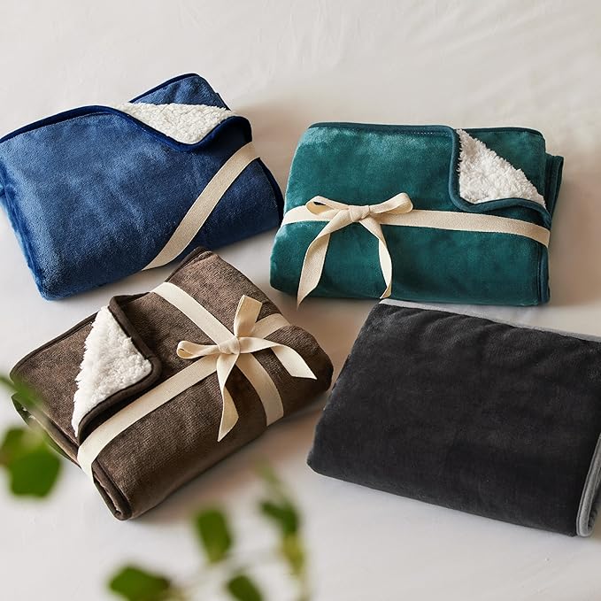 Bedsure Waterproof Dog Blankets for Extra Large Dogs - XL Cat Blanket Washable for Couch Protection, Sherpa Fleece Puppy Blanket, Soft Plush Reversible Throw Furniture Protector, 50x60, Coffee Brown