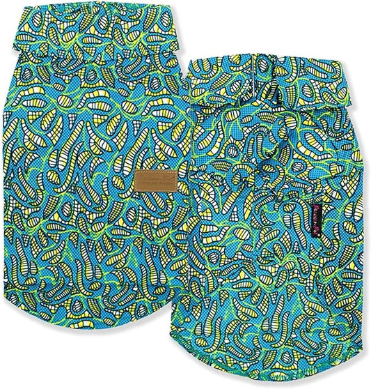 Parisian Pet Tribal Camp Beach Outfit - 100% Cotton Summer Clothes - Stylish Dog Costume - Breathable, Cool, Machine Washable - XS