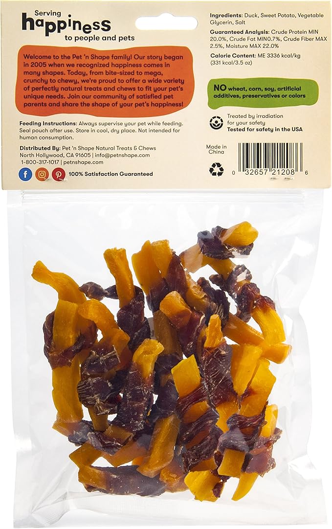Pet 'n Shape Sweet Potato Chews Jerky Dog Treats - 8 Ounce