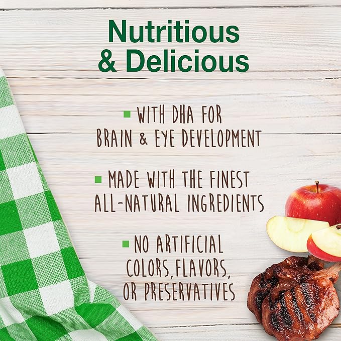 Nylabone Healthy Edibles Natural Puppy Chews Long Lasting Treats for Puppies, Lamb & Apple Flavor, X-Small/Petite (8 Count)