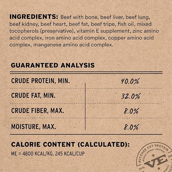 Vital Essentials® Freeze-Dried Raw Beef Entree & Mixer Dog Food Crunchy Mini Nibs, 14 oz
