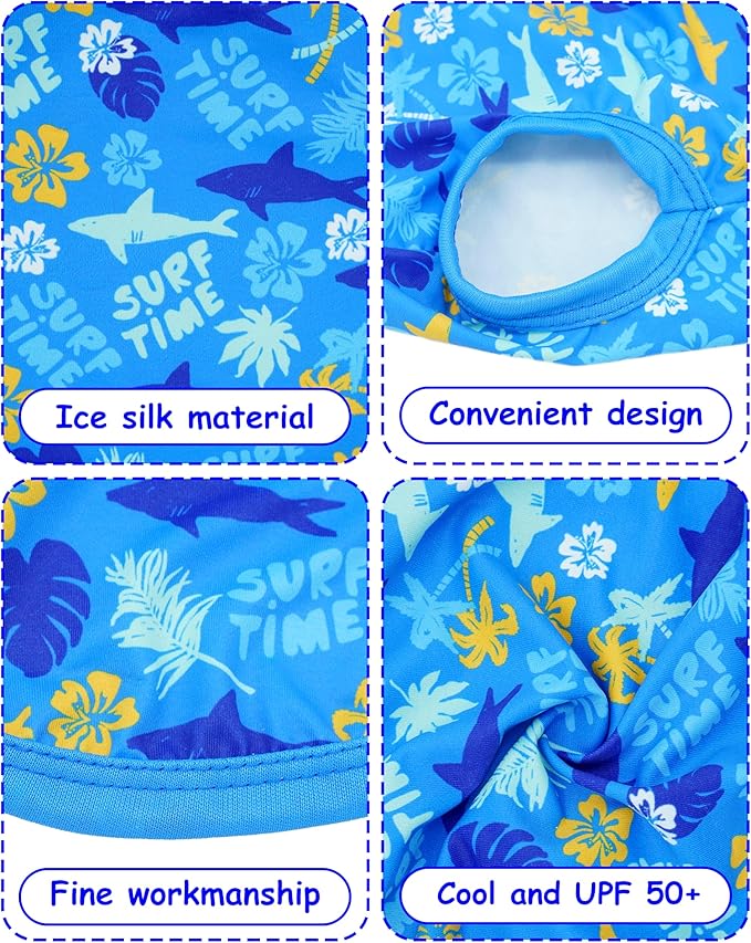 PET SHOW 4 Pack Dog Hawaiian Shirts for Small Medium Dogs UPF 50+ UV Sun Protection Summer Cool Clothes Tank Top Floral Puppy Cats T-Shirts Pet Holiday Party Sleeveless Vest Boy Girl(Medium)