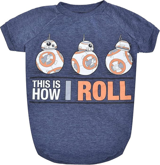 Star Wars for Pets 'This Is How I Roll' Dog Tee | Large Dog Shirt | XX-Large | Soft, Cute, Comfortable Clothing