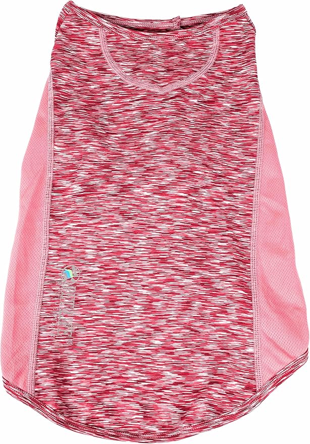 Pet Life ® Active 'Warf Speed' Heathred Dog Fitness and Yoga Pet T-Shirt Dog Clothes - Performance Dog T-Shirt with 4-Way-Stretch, Reflective and Quick-Dry Technology - Summer Dog Shirts