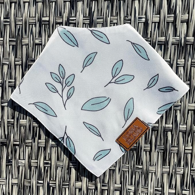 KonaBrandCo- Premium Handmade Dog Bandana | Dual Layered Silky Durable Polyester Fabric | Adjustable Fit Custom Shape- Won't Roll (Medium, LUCY)