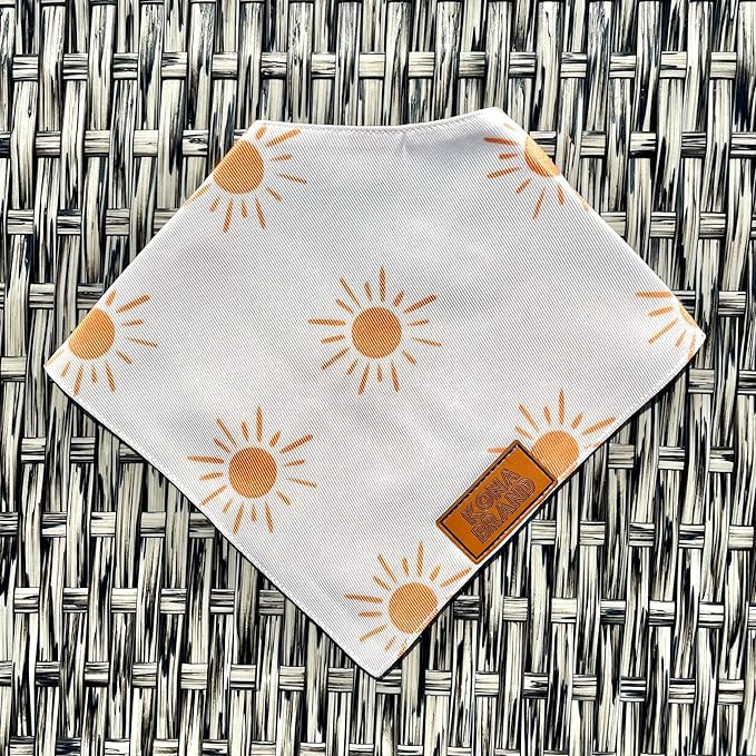 KonaBrandCo- Premium Handmade Dog Bandana | Dual Layered Silky Durable Polyester Fabric | Adjustable Fit Custom Shape- Won't Roll (Large, BETSY)