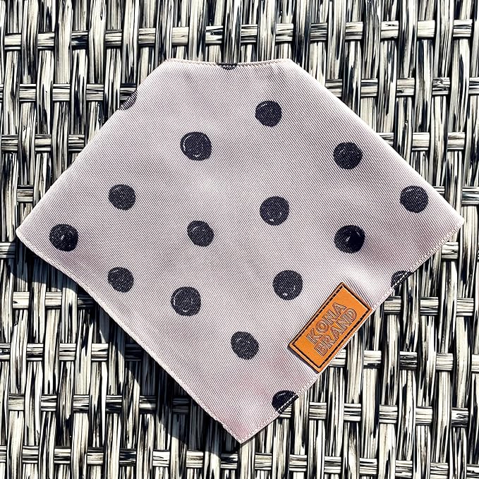 KonaBrandCo- Premium Handmade Dog Bandana | Dual Layered Silky Durable Polyester Fabric | Adjustable Fit Custom Shape- Won't Roll (Medium, MACIE)