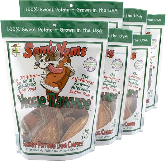 Sweet Potato Dog Chewz - 6 Pack - Value Pack Veggie Rawhide